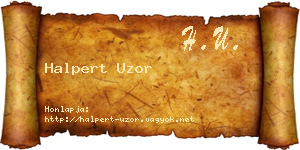 Halpert Uzor névjegykártya